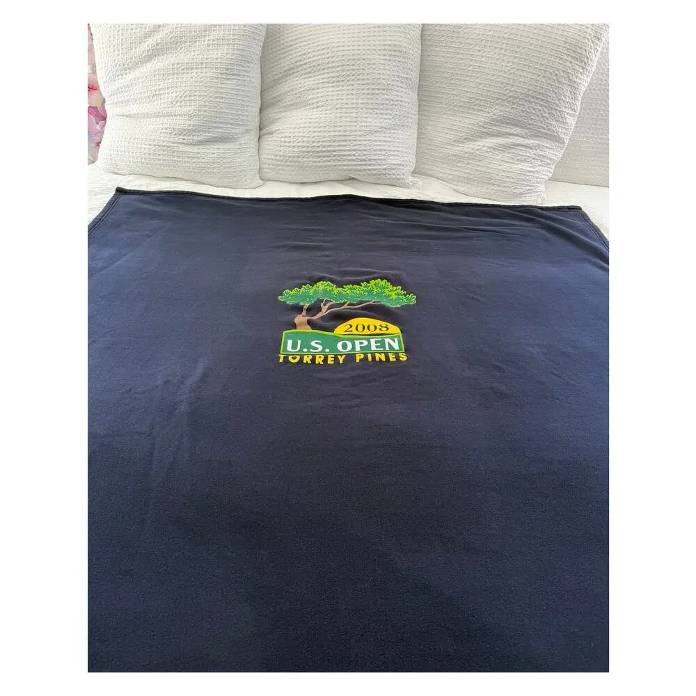 2008 US Open Torrey Pines Golf Stadium Throw Blanket Tiger Woods MV Sport 72 x58